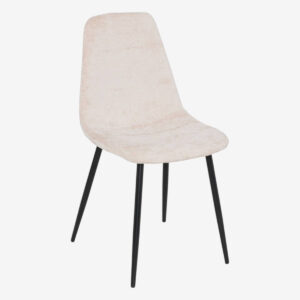 JANNA chaise tissus chenille pieds métal
