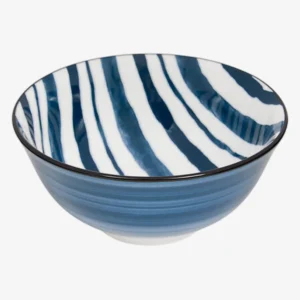 UMAMI Bol en porcelaine rayure
